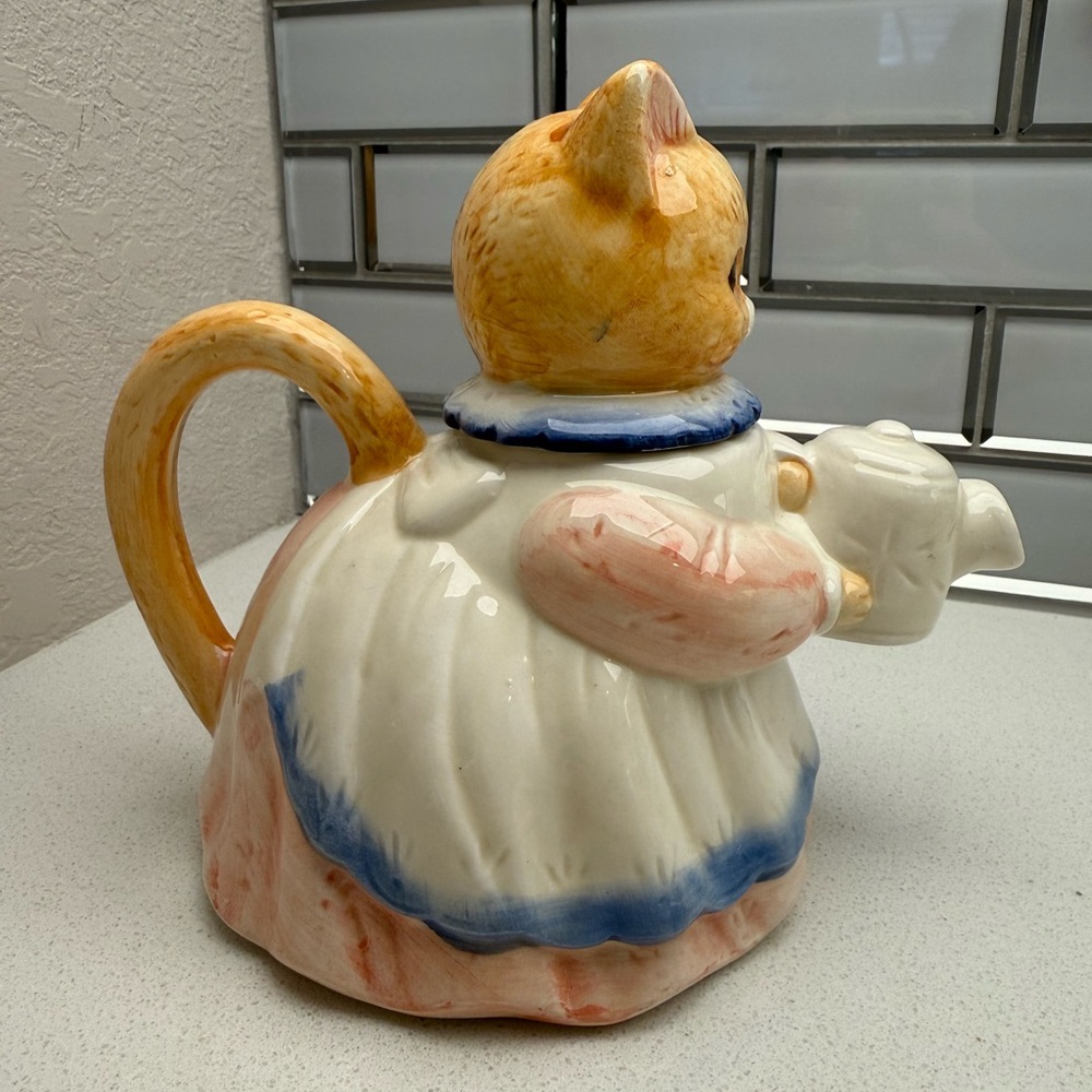 Vintage Takahashi Figural Cat Teapot 90s Kitten Ceramic - Picture 5 of 17
